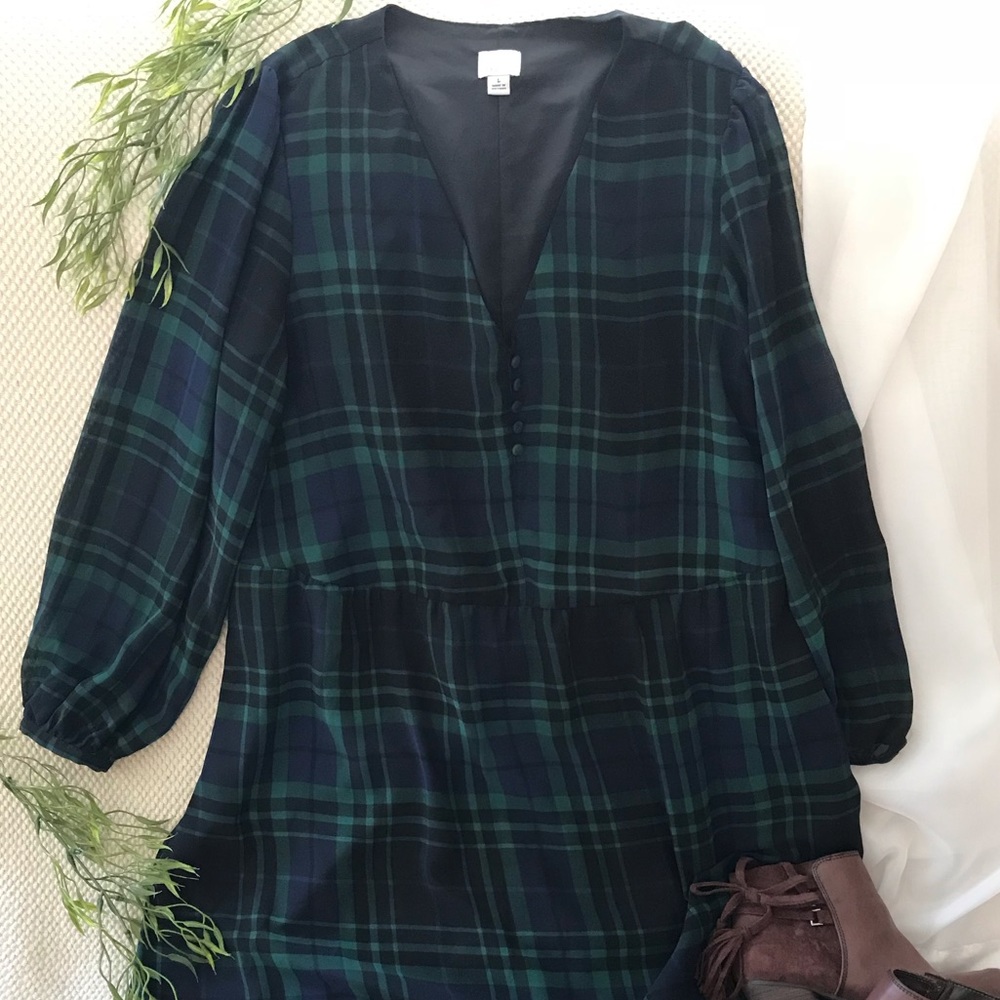 Plaid midi dress a .new day